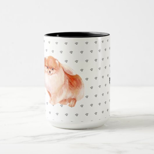 Thuis is waar mijn pommern een aangepaste hond is mok (Midden)