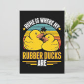Thuis is waar mijn rubberen eenden zijn kaart (Staand voorkant)