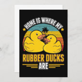 Thuis is waar mijn rubberen eenden zijn kaart (Voorkant / Achterkant)