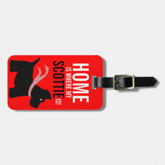 Thuis is waar mijn Scottie Label is Bagagelabel