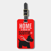 Thuis is waar mijn Scottie Label is Bagagelabel (Voorkant verticaal)