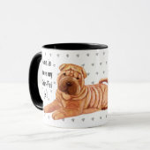 Thuis is waar mijn Shar-Pei is - Aangepaste hond v Mok (Voorkant links)