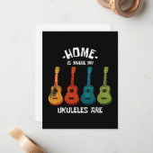 Thuis is waar mijn Ukuleles zijn Notitiekaartje (Voorkant / Achterkant in situ)