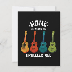 Thuis is waar mijn Ukuleles zijn Notitiekaartje