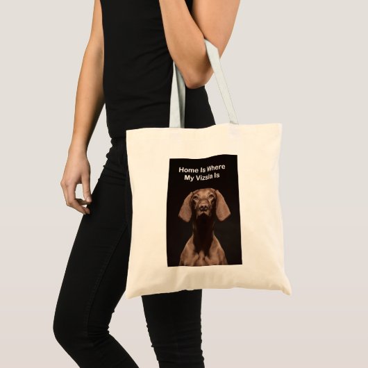 Thuis is waar mijn Vizsla is Tote Bag (Voorkant (product))
