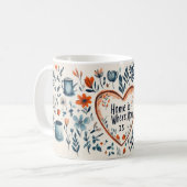 Thuis is waar moeder is Moederdag Doodle Gift Koffiemok (Voorkant links)