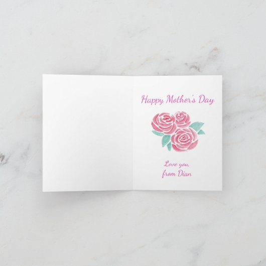 Thuis is waar moeder is Sweet Sincere Moederdag Kaart (Binnen)