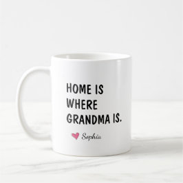 Thuis is waar oma is Gepersonaliseerd moeder cadea Koffiemok