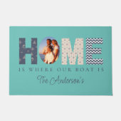 Thuis is waar onze boot een deur is deurmat (Voorkant)