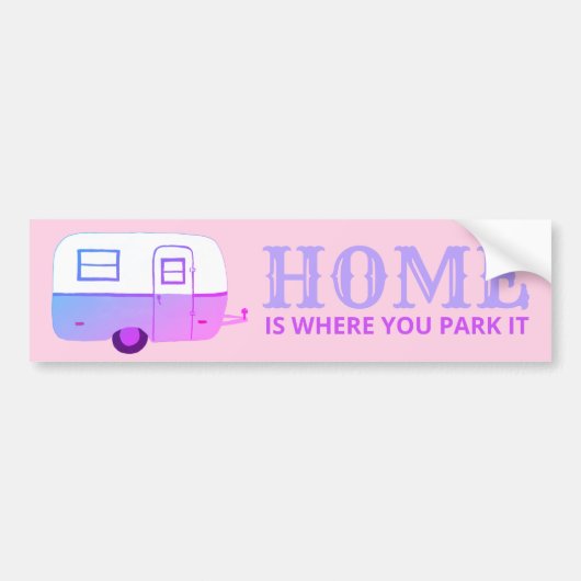 THUIS IS WAAR U HET EIGENAAR VAN DE ACHTE RVing PA Bumpersticker (Voorkant)