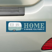 THUIS IS WAAR U HET EIGENAAR VAN DE ACHTE RVing PA Bumpersticker (Op auto)