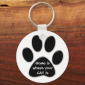 Thuis is waar uw CAT een sleutelrol speelt Sleutelhanger (Voorkant)