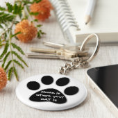 Thuis is waar uw CAT een sleutelrol speelt Sleutelhanger (Zijkant)