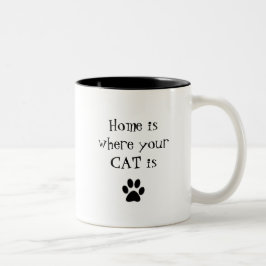 Thuis is waar uw CAT Mok is