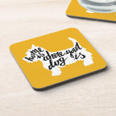 Thuis is waar uw hond is drankjes onderzetter (Linkerzijde)