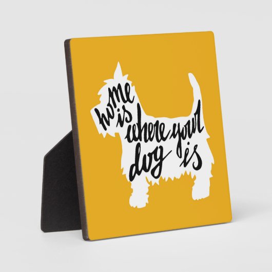 Thuis is waar uw hond is fotoplaat (Voorkant)