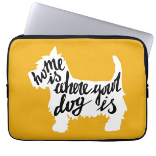 Thuis is waar uw hond is laptop sleeve