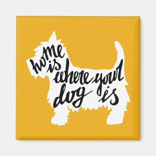 Thuis is waar uw hond is magneet (Voorkant)