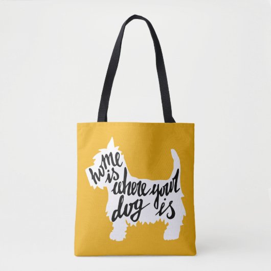 Thuis is waar uw hond is tote bag (Voorkant)