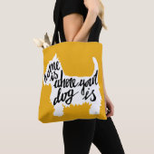 Thuis is waar uw hond is tote bag (Dichtbij)