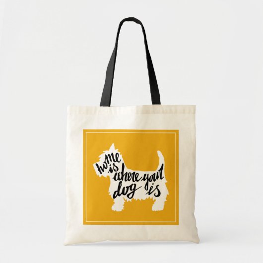 Thuis is waar uw hond is tote bag (Voorkant)