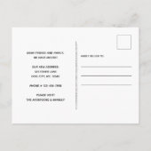 Thuis is waar we de hond hebben verplaatst aankondigingskaart (Achterkant)