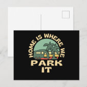 Thuis is waar we het Caravan Camping parkeren Briefkaart (Voorkant / Achterkant)