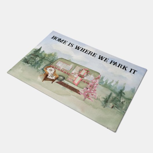 Thuis is waar we het deurmat parkeren (Schuin)