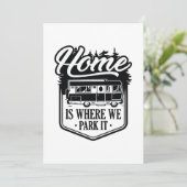 Thuis is waar we het parkeren bedankkaart (Staand voorkant)