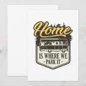 Thuis is waar we het parkeren bedankkaart (Voorkant / Achterkant)