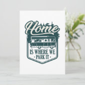 Thuis is waar we het parkeren bedankkaart (Staand voorkant)