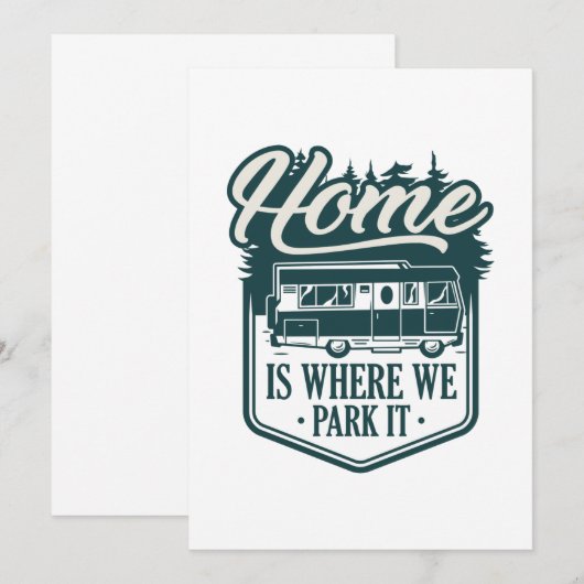 Thuis is waar we het parkeren bedankkaart (Voorkant / Achterkant)