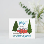 Thuis is waar we het parkeren briefkaart (Staand voorkant)