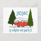 Thuis is waar we het parkeren briefkaart (Voorkant)