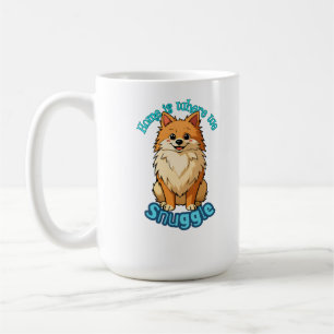 Thuis is waar we knuffelen - Schattige Pomeranian  Koffiemok
