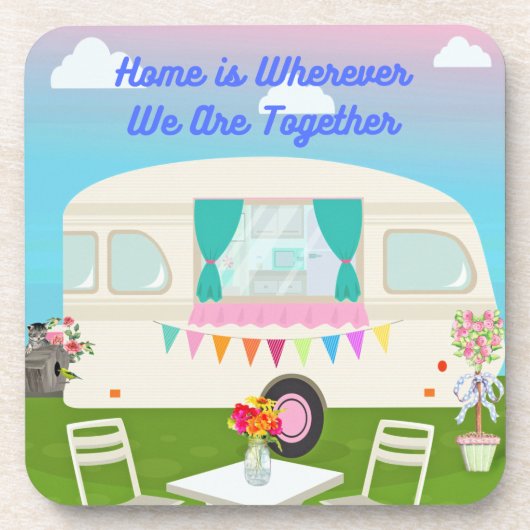 Thuis is waar we samen zijn bier onderzetter (Voorkant)