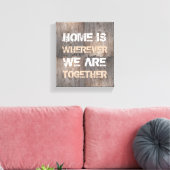 Thuis is waar we samen zijn canvas afdruk (Insitu (Woonkamer))