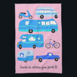 Thuis is waarU Park Retro Camper Motorhome RV Theedoek<br><div class="desc">Decoreer je keuken met deze coole handdoek. Het maakt een geweldige huisopwarming of een cadeau ter gelegenheid van de verjaardag! U kunt het aanpassen en tekst ook toevoegen. Bekijk mijn winkel voor nog veel meer kleuren en patronen,  plus bijpassende keukenspullen!</div>