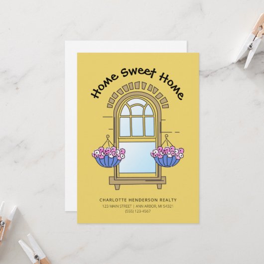 Thuis Kaart om klanten te bedanken (Voorkant / Achterkant in situ)