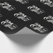 Thuis Kantoor en Koffie Lover Funny Homeoffice Cadeaupapier (Hoek)