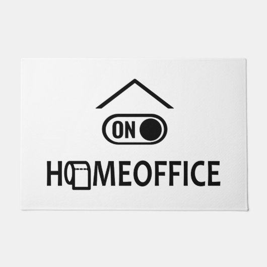 Thuis kantoor - Homeoffice on Deurmat (Voorkant)