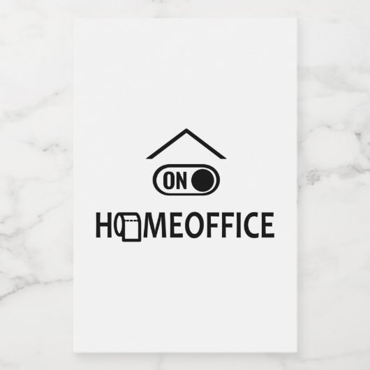Thuis kantoor - Homeoffice on Voedselcontainer Etiket (Enkel label)