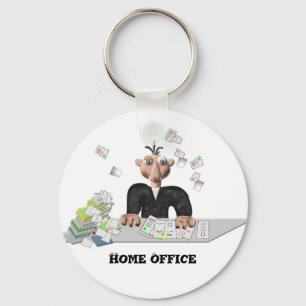 Thuis Kantoor, persoonlijke Button Sleutelhanger