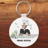 Thuis Kantoor, persoonlijke Button Sleutelhanger (Voorkant)