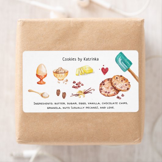 Thuis Keuken Bakkerij Voedsel Ingredient | Koekjes Etiket (Insitu)