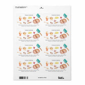 Thuis Keuken Bakkerij Voedsel Ingredient | Koekjes Etiket (Full Sheet)