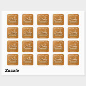 Thuis Keuken Gouden Amber Honing Pot Vierkante Sticker (Vel)