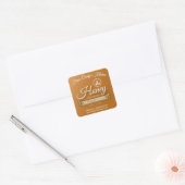 Thuis Keuken Gouden Amber Honing Pot Vierkante Sticker (Envelop)