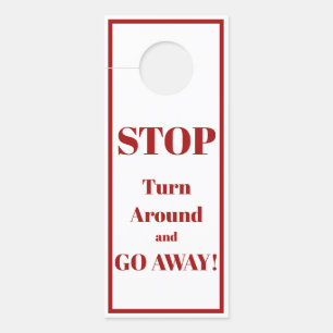 Thuis Kinderen Ophangbord - Stop, Keer Om en Ga We Deurhanger