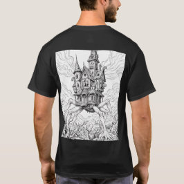 Thuis Kruip Thuis – Griezelige Kruiper Lijn Kunst T-shirt